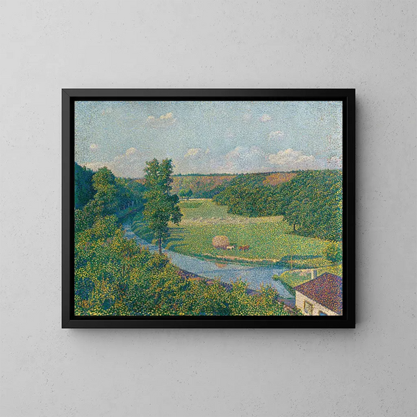 De vallei van de Sambre - Theo van Rysselberghe — ingelijst kunstwerk aan de muur