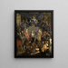 Allegory of the Court of Justice of Gedele in Ghent - Theodoor Rombouts — framed artwork on a wall