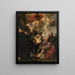 Saint Augustine washing the feet of Christ - Theodoor Rombouts — framed artwork on a wall