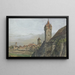 Partial view of Rothenburg ob der Tauber - Theodor Alt — framed artwork on a wall