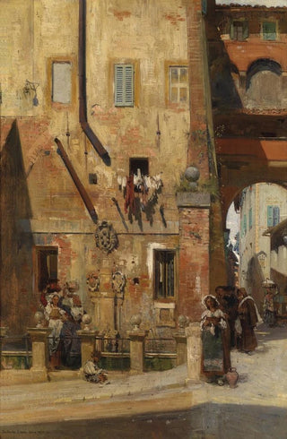 Theodor Josef Ethofer - Gasse in Siena.webp
