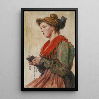 Theodor Josef Ethofer - Salzburgerin mit Goldhaube und Gebetsbuch.webp