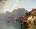 Vue de Hallstatt - Theodor Nocken — weergave van het kunstwerk