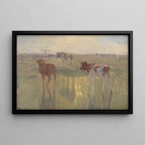 Theodor Philipsen - Cattle Seen against the Sun on the Island of Saltholm.webp
