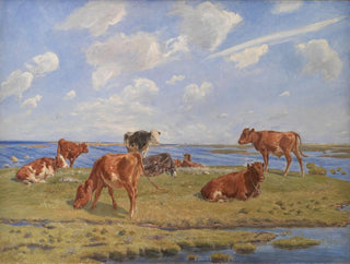 Theodor Philipsen - Kalve ved stranden.webp