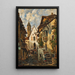 Village motif painting of Albeins near Brixen in Tyrol - Theodor von Hermann — framed artwork on a wall