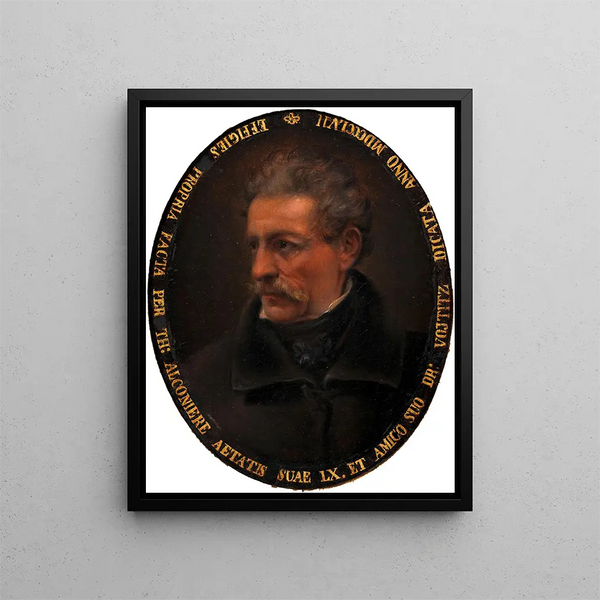 Theodore Alconiere - Selbstbildnis Theodore Alconiere mit Freundschaftwidmung an Dr Vojtitz.webp