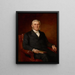 portret van de reverend Nathaniel A. Hyde - Theodore Clement Steele — ingelijst kunstwerk aan de muur