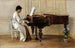 op piano - Theodore Robinson — weergave van het kunstwerk