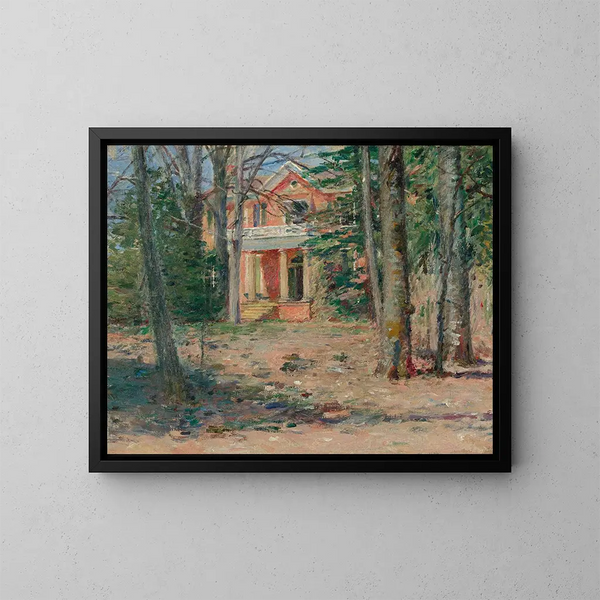 Huis in Virginia - Theodore Robinson — ingelijst kunstwerk aan de muur