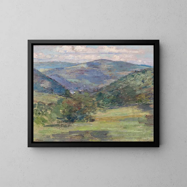 Heuvel van Vermont - Theodore Robinson — ingelijst kunstwerk aan de muur