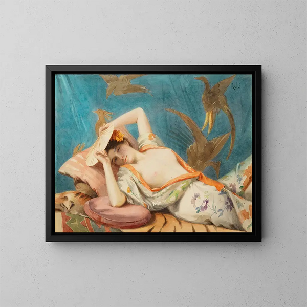 Japanse stijl - Theodoros Ralli — ingelijst kunstwerk aan de muur