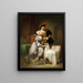 Emperor Charles with his mistress Johanna Van der Geynst at the cradle of their daughter Margaret of Parma - Théodore Joseph Canneel — framed artwork on a wall