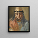 Young Algerian Jewish Woman Head - Théodore Chassériau — framed artwork on a wall