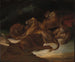 Leeuwen in een berglandschap - Théodore Géricault — weergave van het kunstwerk