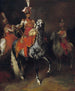 van Napoleon's keizerlijke garde trompettisten te paard - Théodore Géricault — weergave van het kunstwerk