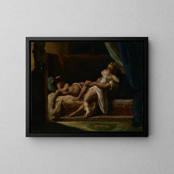 Drie geliefden - Théodore Géricault — ingelijst kunstwerk aan de muur
