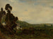 Een oude kapel in een vallei - Théodore Rousseau — weergave van het kunstwerk