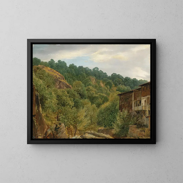 Landschap van de Auvergne - Théodore Rousseau — ingelijst kunstwerk aan de muur