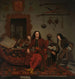 Thomas Hees and his servant Thomas and the nephews Jan and Andries Hees - Michiel Van Musscher — artwork view