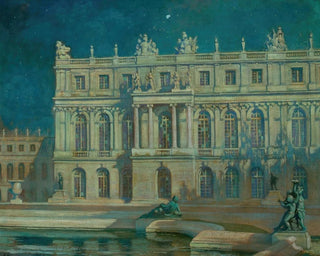 Nachtelijk uitzicht op Versailles - Thomas Alexander Harrison — weergave van het kunstwerk