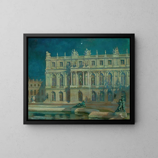 Nachtelijk uitzicht op Versailles - Thomas Alexander Harrison — ingelijst kunstwerk aan de muur