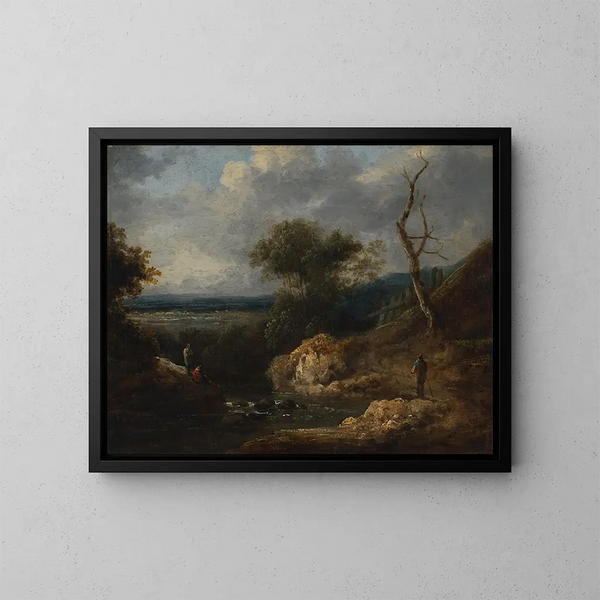 Klein landschapsschilderij - Thomas Barker — ingelijst kunstwerk aan de muur