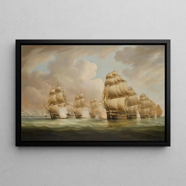 Thomas Buttersworth - The action of Commodore Dance and the Comte de Linois off the Straits of Malacca 15 February 1804.webp