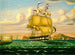van een stoomschip dat het kasteel Williams passeert in de haven van New York - Thomas Chambers — weergave van het kunstwerk