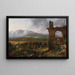 View near Tivoli, morning - Thomas Cole — framed artwork on a wall