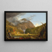 View of the mountain pass called the Notch of the White Mountains Crawford Notch - Thomas Cole — framed artwork on a wall