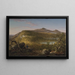 View of the Two Lakes and Mountain House, Catskill Mountains, Morning - Thomas Cole — framed artwork on a wall