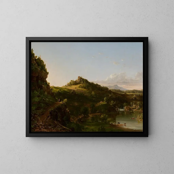 Landschap van de Catskills - Thomas Cole — ingelijst kunstwerk aan de muur
