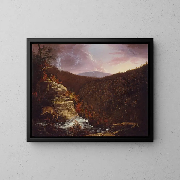 Van de top van de Kaaterskill-watervallen - Thomas Cole — ingelijst kunstwerk aan de muur