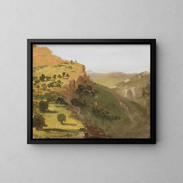 Italiaanse landschapsschilderij - Thomas Cole — ingelijst kunstwerk aan de muur