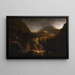 Landscape painting with characters, a scene from The Last of the Mohicans - Thomas Cole — framed artwork on a wall