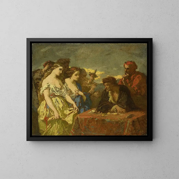 La convoitise de l'or - Thomas Couture — ingelijst kunstwerk aan de muur