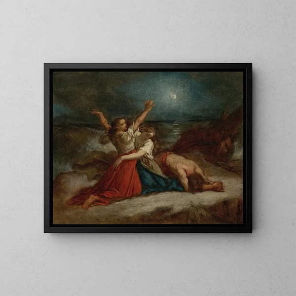 Studie voor Stella Maris - Thomas Couture — ingelijst kunstwerk aan de muur