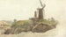 Landschap met windmolen - Thomas Creswick — weergave van het kunstwerk