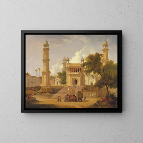 Tempel in India dat de moskee van Aboul Nabi Muttra is - Thomas Daniell — ingelijst kunstwerk aan de muur