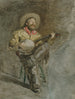 Lied van de cowboy - Thomas Eakins — weergave van het kunstwerk