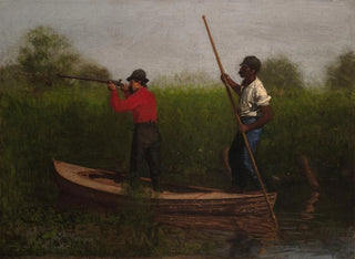 Treinvervoer op de Delaware - Thomas Eakins — weergave van het kunstwerk