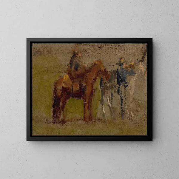 Studie voor Cowboys in de Badlands - Thomas Eakins — ingelijst kunstwerk aan de muur