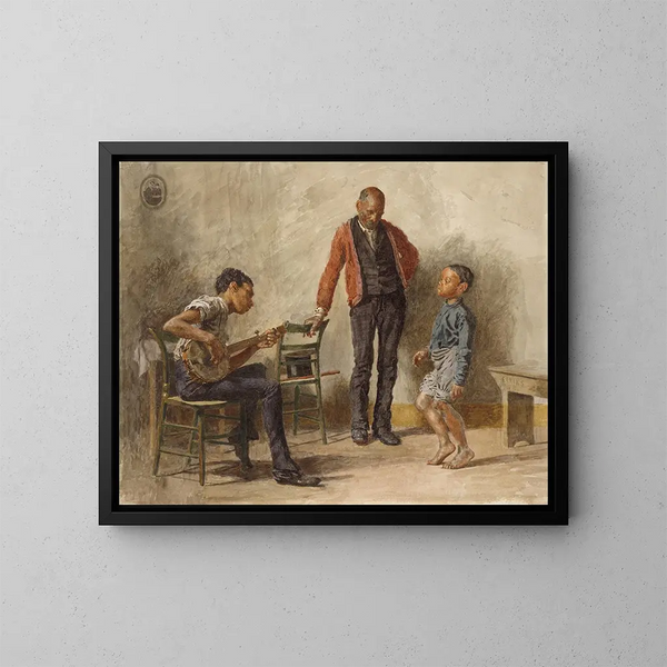 De dansles - Thomas Eakins — ingelijst kunstwerk aan de muur