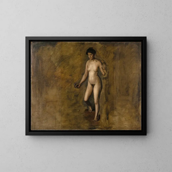 Het model van William Rush - Thomas Eakins — ingelijst kunstwerk aan de muur