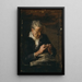 Vrouw breiend - Thomas Eakins — ingelijst kunstwerk aan de muur