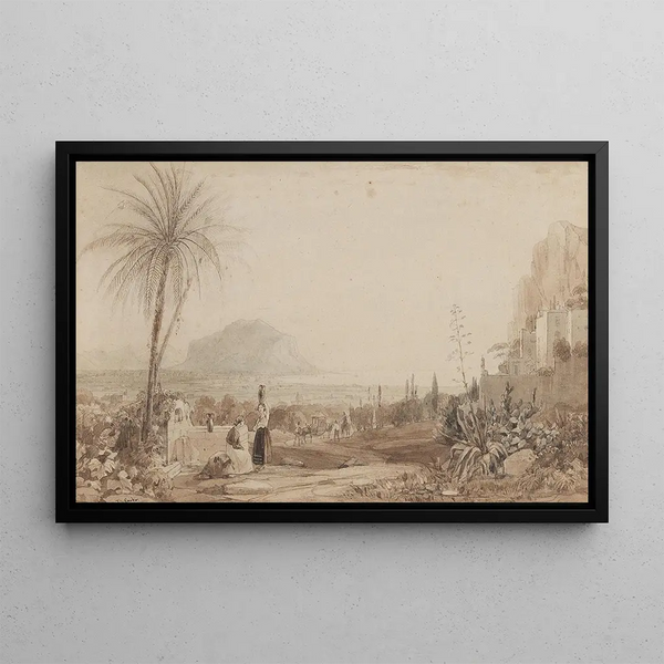 Thomas Ender - A chalet and a rock massif.webp