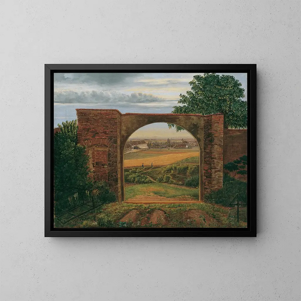 De poort van de begraafplaats bij Wenen - Thomas Ender — ingelijst kunstwerk aan de muur
