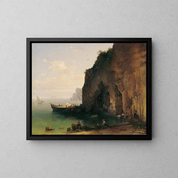 Standbeeld van Sorrento - Thomas Ender — ingelijst kunstwerk aan de muur