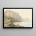 van het Motief van de Attersee met de Höllengebirge en figuren in staffage - Thomas Ender — ingelijst kunstwerk aan de muur
